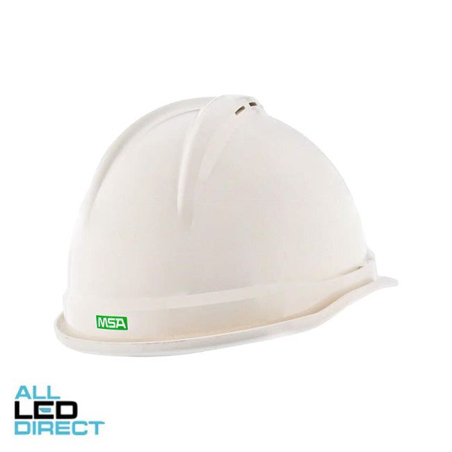 MSA V-GARD 500 Vented Hard Hat With 6 Point FAS-TRAC III Suspension White