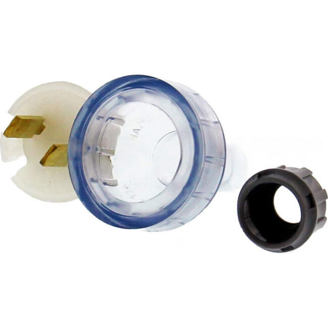 Clipsal 10 Amp 2 Pin Male Plug Top Suitable For 1mm Cable Transparent