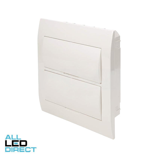 NHP 1 Row of 24 Pole Plastic Flush Mounted Switchboard Plain Door