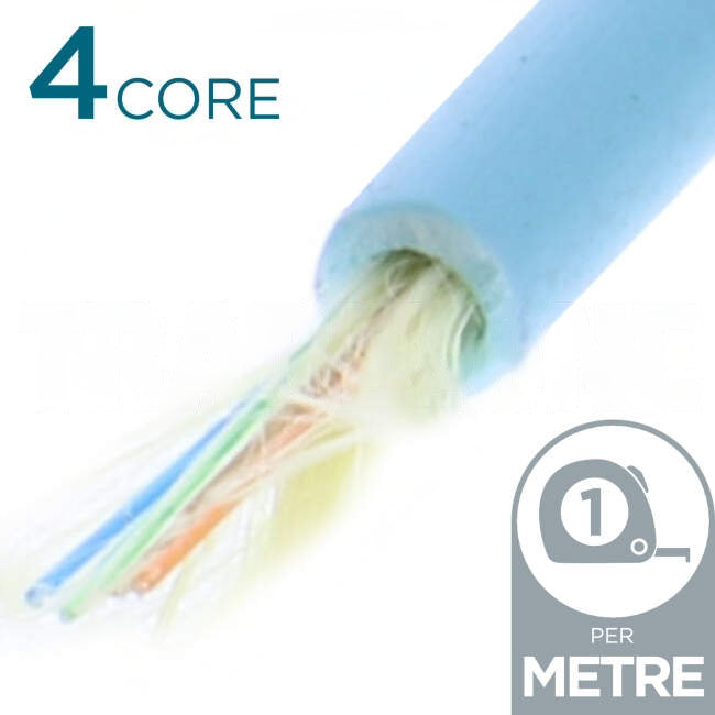 Cleerline SSF OM3 Indoor/Outdoor 4 Strand Fiber Micro Distribution Cable Aqua Per Metre