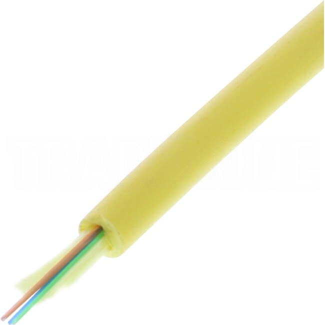 Cleerline SSF OS2 Indoor/Outdoor 4 Core Fiber Micro Distribution Cable Yellow Per Metre