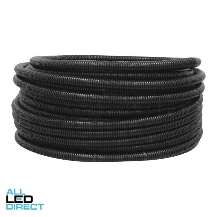 Cobalt Solar 25mm Corrugated Conduit Heavy Duty UV Black 50 Metre