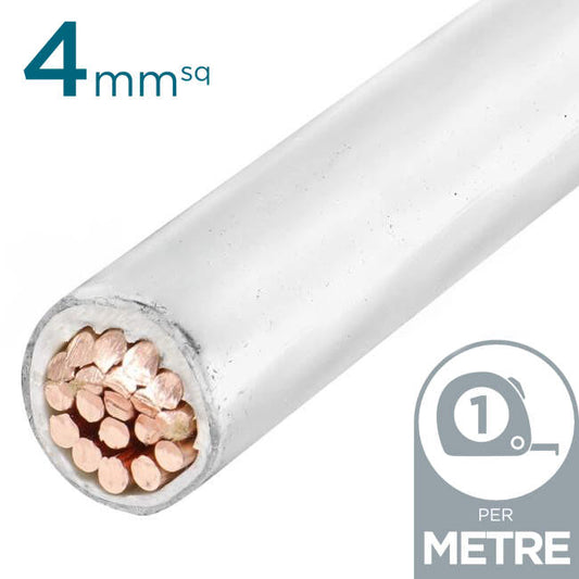 4mm Building Wire Cable White Per Metre