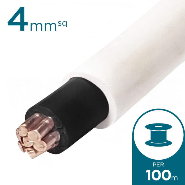 4mm SDI Cable With Black Core 100 Metre Drum