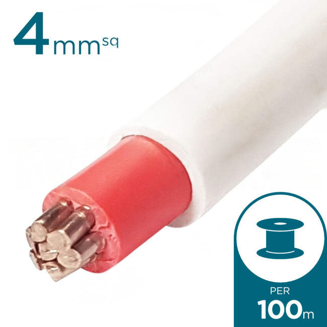 4mm SDI Cable With Red Core 100 Metre Drum