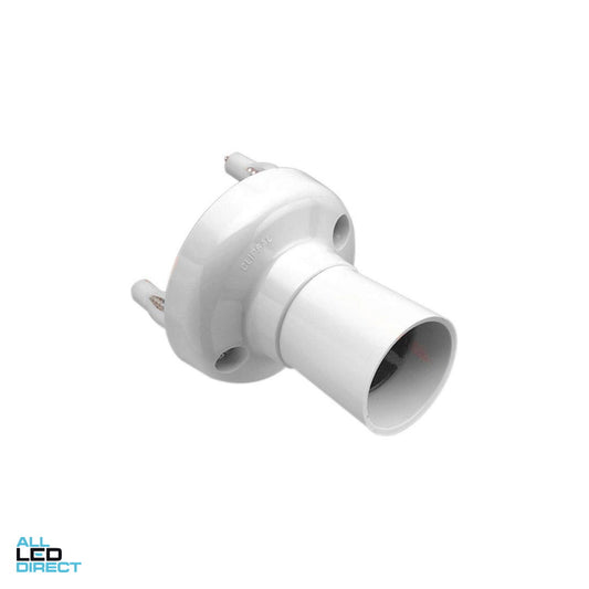 Clipsal 2 Pin Bayonet Cap Batten Holder With Fixings White