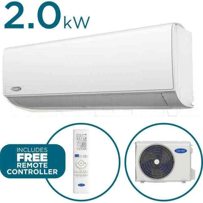 Carrier 2.0kW Cool 2.2kW Heat ALLURE PLUS Hi-Wall Indoor/Outdoor Air Conditioning Unit - WiFi Kit Included - Default Title (53QHG020N81SET)