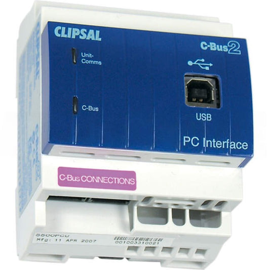 Clipsal C-Bus 4 Module Din Rail Mounted PC Interface With Single USB Port