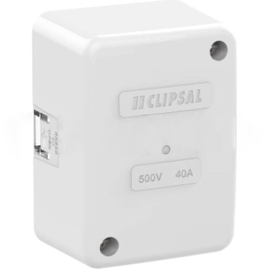 Clipsal 45mm x 86mm x 58mm Shallow Rectangle Junction Box With 4 Loose Connectors