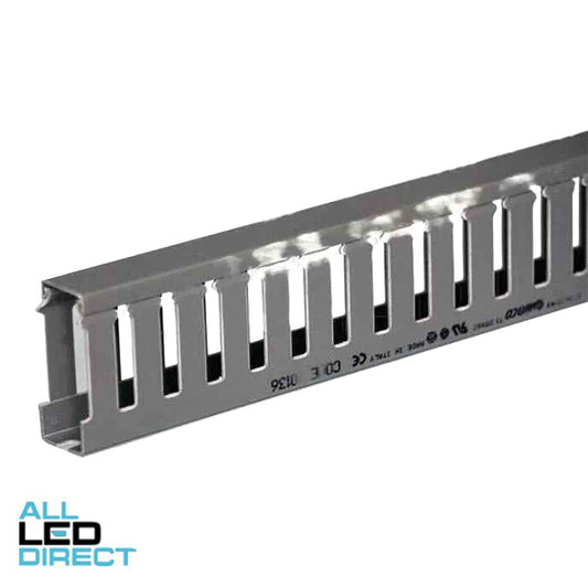 NHP 25mm x 60mm x 2 Metres Rigid Open Slotted Cable Duct