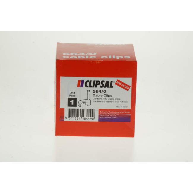 Clipsal 1mm Or 1.5mm 3 Core Cable Clips Box Of 100