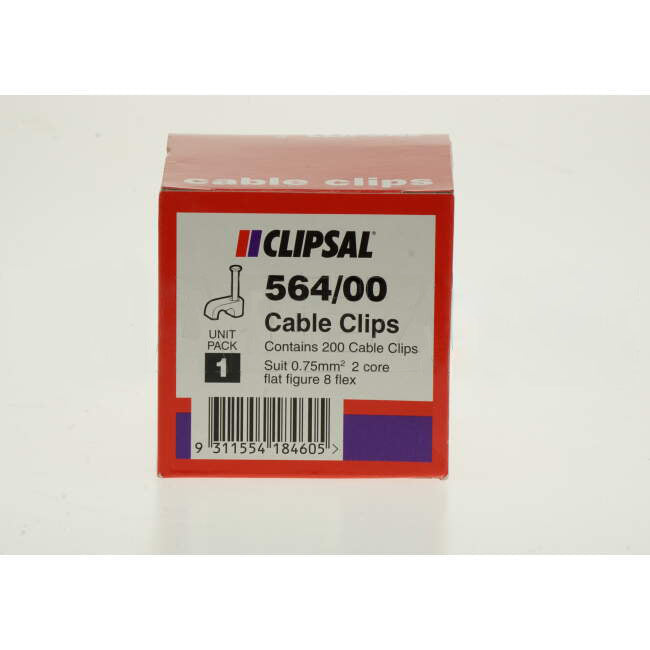 Clipsal 0.75mm Figure 8 Cable Clips Box Of 200