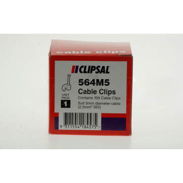 Clipsal 5mm Flat Cable or 2.5mm SDI Cable Clips Box Of 100