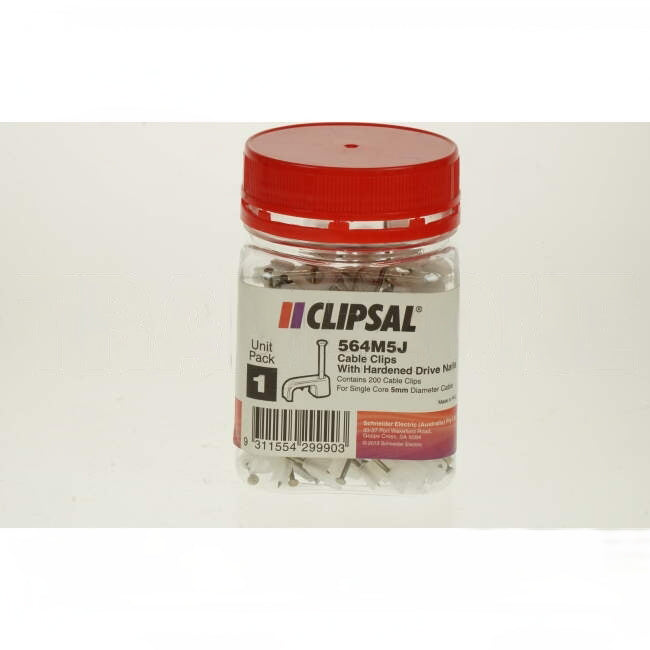 Clipsal 5mm Or 2.5mm SDI Cable Clips Jar Of 100