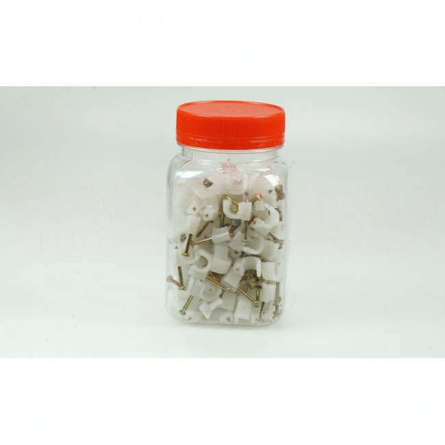 Clipsal 8mm Circular Cable Clips Jar Of 100