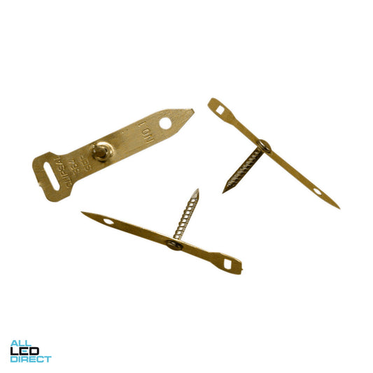 Clipsal 38mm Size 1 Brass Pin Clips Box Of 200 ALL LED Direct