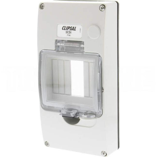 Clipsal 4 Module 56 SERIES Mounting Cover Kit Less IP66 Enclosure Grey