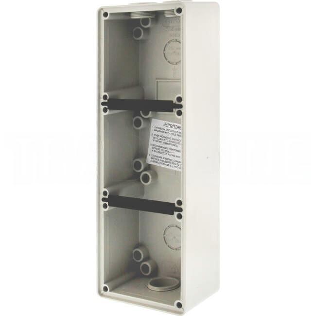 Clipsal 56 SERIES 101mm W x 294mm H x 63mm D Industrial 3 Module Mounting IP66 Enclosure