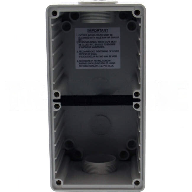 Clipsal 2 Gang 56 SERIES Deep Mounting IP66 IP66 Enclosure Grey