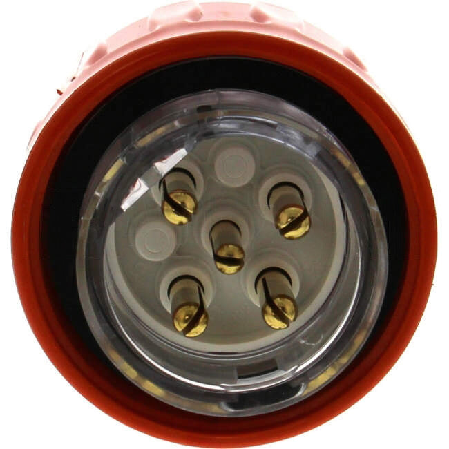 Clipsal 20 Amp 56 SERIES 3 Phase 5 Round Pins IP66 Straight Industrial Plug Orange