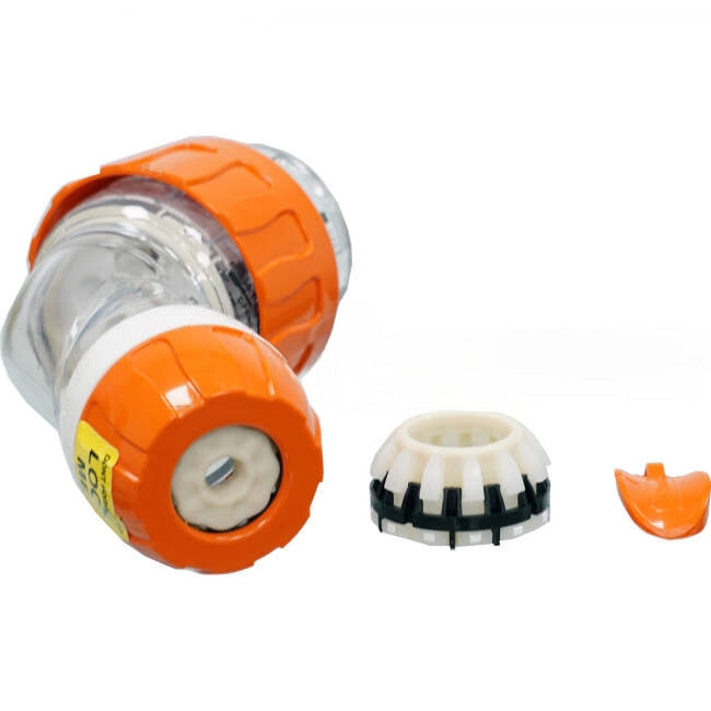 Clipsal 32 Amp 56 SERIES Single Phase IP66 Angled Plug With 3 Round Pins 250V Industrial Plug Orange