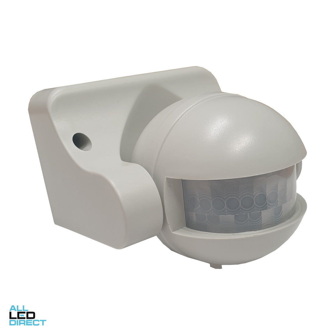 HPM 180 Degree Surface Mounted Wall PIR Movement Sensor IP44 With 12 Metre Detection Range & Manual Override White ALL LED Direct