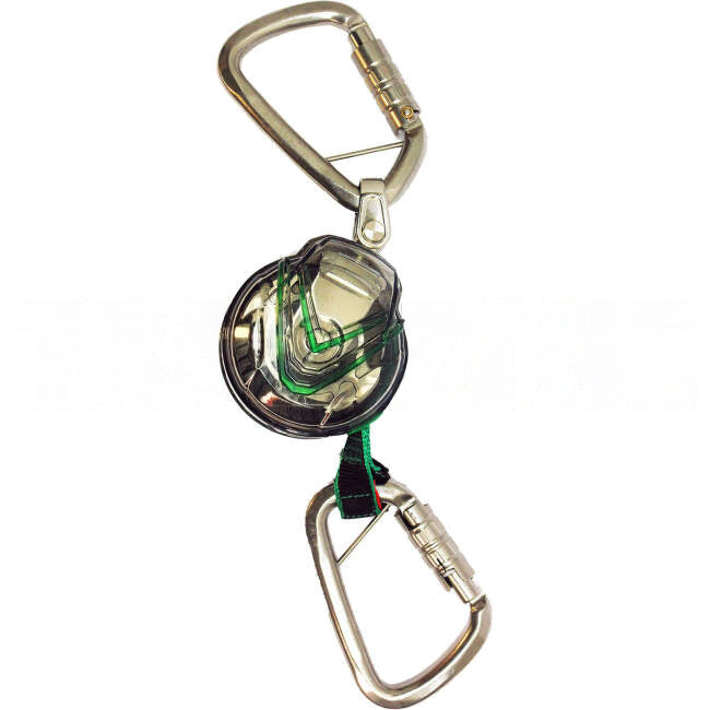 MSA 1.8 Metre V-TEC MINI PFL Webbing Self Retracting Lifeline with Stainless Steel Triple Action Karabiner & Stainless Steel Tri