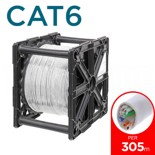 CommScope CAT6 Copper Cable Twisted Pair U/UTP Unshielded Grey 305m Reel Speed Crate Dispenser