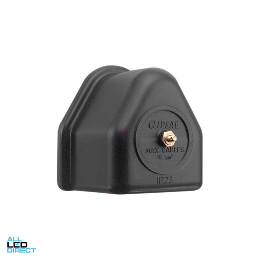 Clipsal 20-25mm 2 Terminal Unfused Mains Connection With Screwed Entry Black
