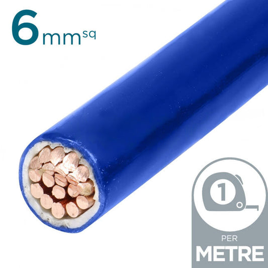 6mm Building Wire Cable Blue Per Metre