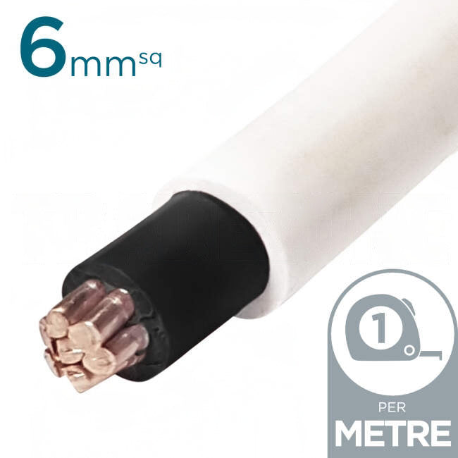 6mm SDI Cable With Black Core Per Metre