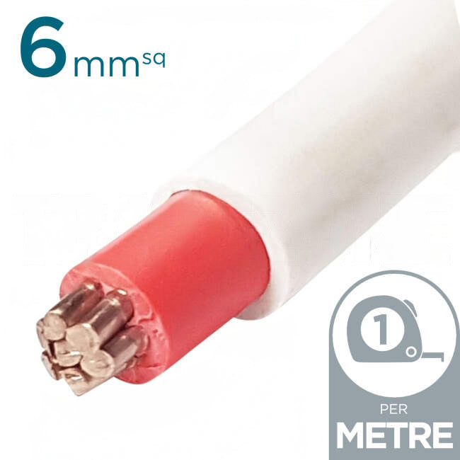 6mm SDI Cable With Red Core Per Metre