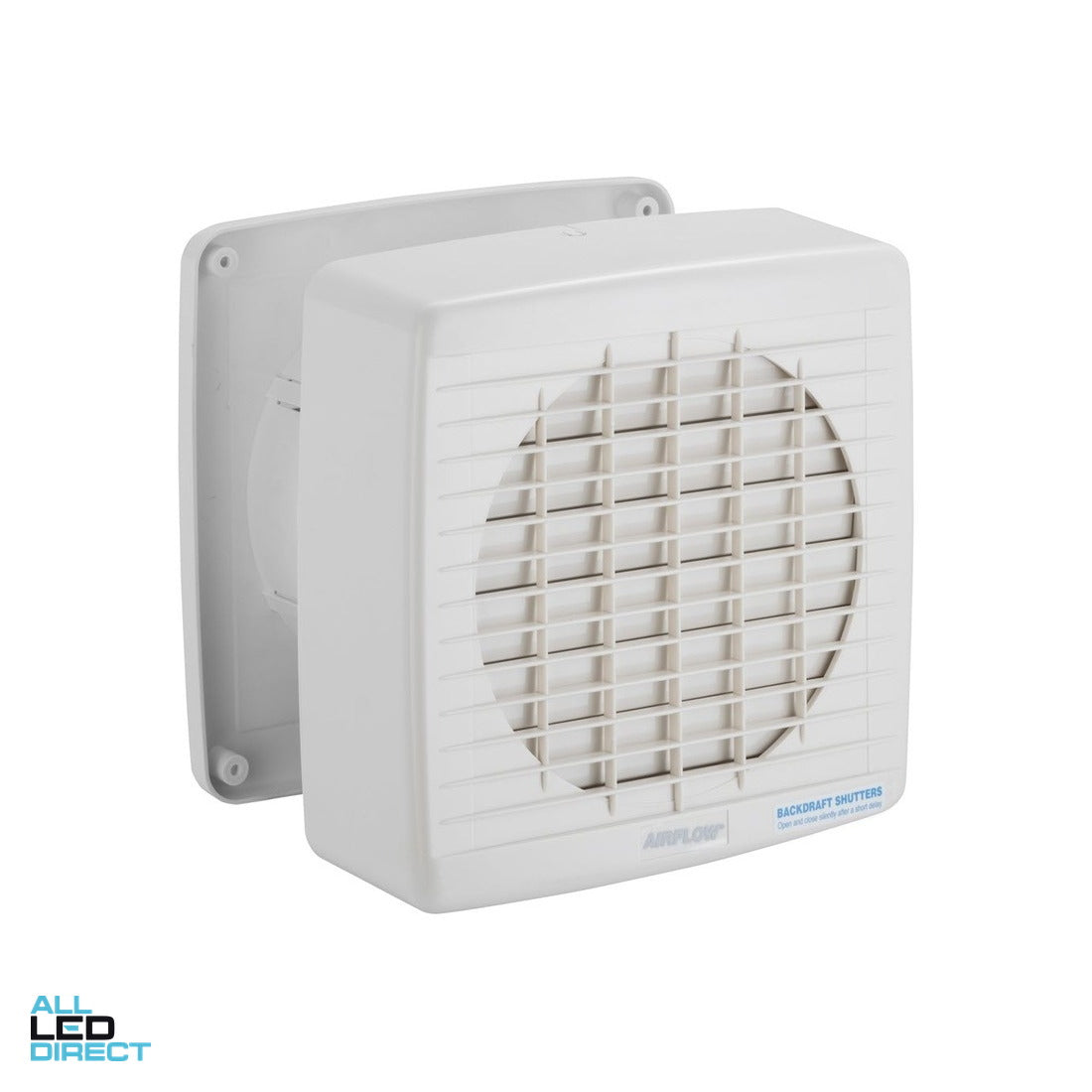 Clipsal 150mm AIRFLOW Square Wall Mounted Exhaust Fan With Auto Switch ALL LED Direct