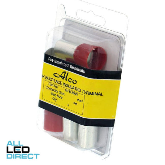 Wattmaster 95mm Bootlace Pin Terminal Red Pack of 5