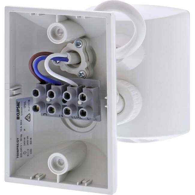 Clipsal Infrascan Movement Sensor Surface Mounted With 18 Metre Detection Range IP66 Grey - Default Title (750WPR5GY)