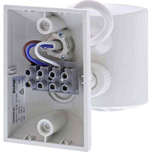 Clipsal Infrascan Movement Sensor Surface Mounted With 18 Metre Detection Range IP66 Grey - Default Title (750WPR5GY)