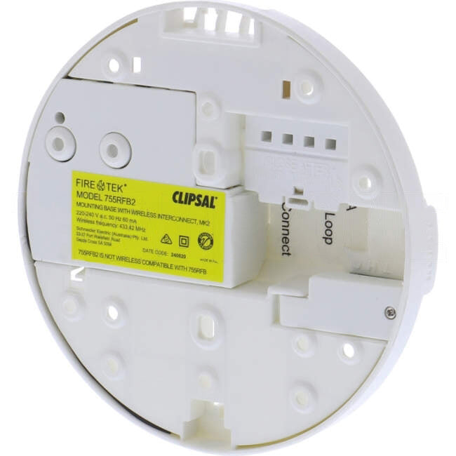 Clipsal Smoke Alarm Mounting Base With Integrated 2 Amp Relay And Remote Test/Hush Function