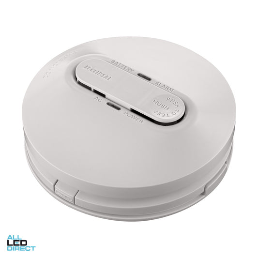 Clipsal 240 Volt GEN 4 Fire Tek Surface Mounted Photoelectric Wired Interconnect Smoke Alarm With Rechargeable Lithium Battery