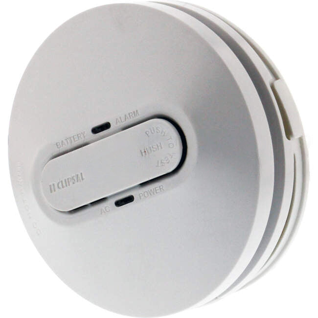 Clipsal 240 Volt GEN 4 Fire Tek Surface Mounted Photoelectric Wired Interconnect Smoke Alarm With Rechargeable Lithium Battery