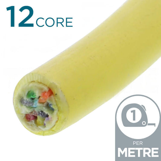 CommScope 12 Core Fibre TERASPEED SM Low Smoke Zero Halogen Indoor/Outdoor Distribution Cable Yellow Per Metre