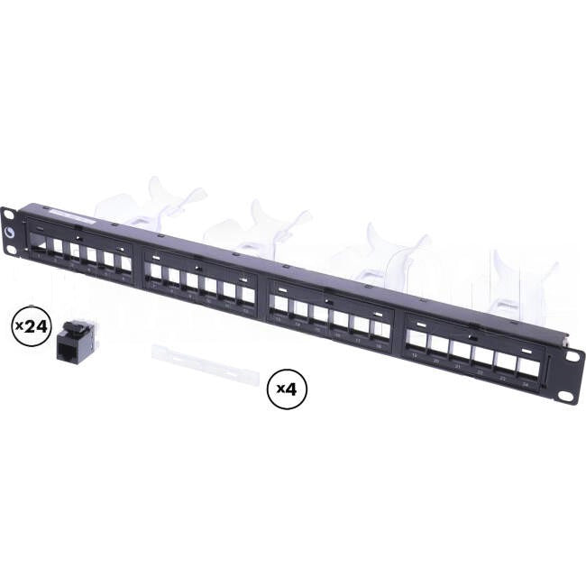 Commscope CAT6A Flush Panel with CAT6A UTP Jacks