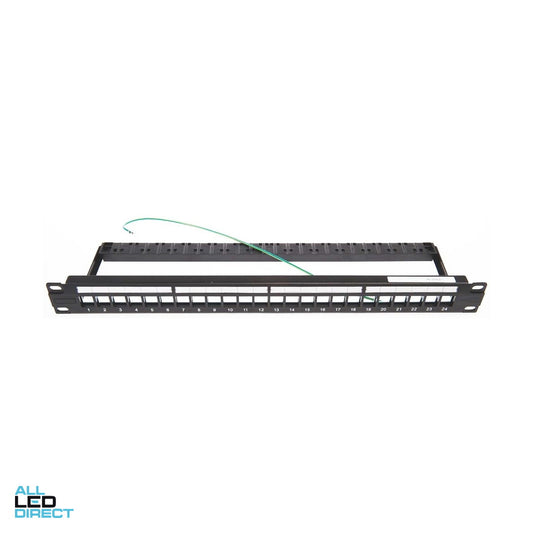 CommScope 24 Port 1U Shielded Modular Panel for keystone KJX C6A jack (not SL) unloaded
