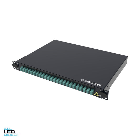 CommScope 48 Port FMS SERIES OM4 Fiber Optic Termination/Splice Fobot Panel Black
