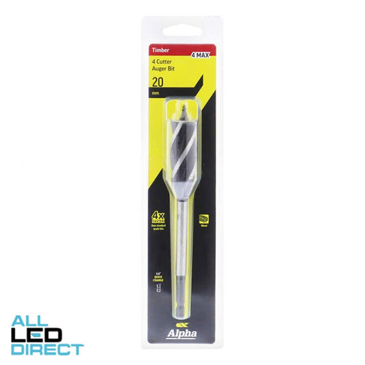 Sheffield 20mm 4 Cutter Auger Bit - 4 MAX