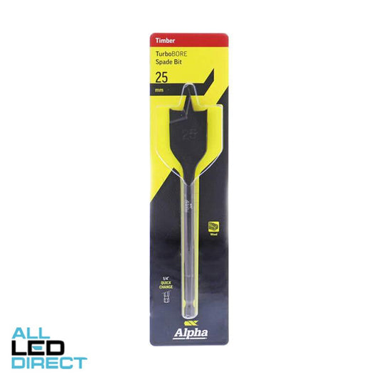 Sheffield 25mm Alpha Spade Bit - TurboBORE