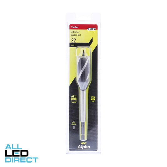 Sheffield 22mm 4 Cutter Auger Bit - 4 MAX