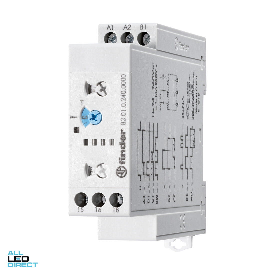 NHP 16 Amp 1 Changeover Multifunction Timer 12-240 Volt AC/DC Supply