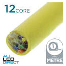 Molex 12 Core OS1/2 Indoor/Outdoor Optic Cable Yellow Per Meter