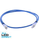 CommScope 1 Metre NPC CAT6A RJ45 Twisted Pair Shielded Thin Patch Lead Blue