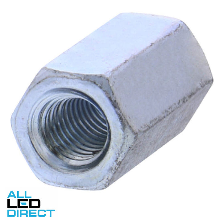 Impres M10 x 40mm Hex Rod Coupler Zinc Plated Each